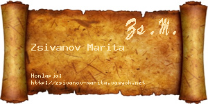 Zsivanov Marita névjegykártya